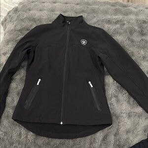 Ariat Black Softshell Jacket with White Logo